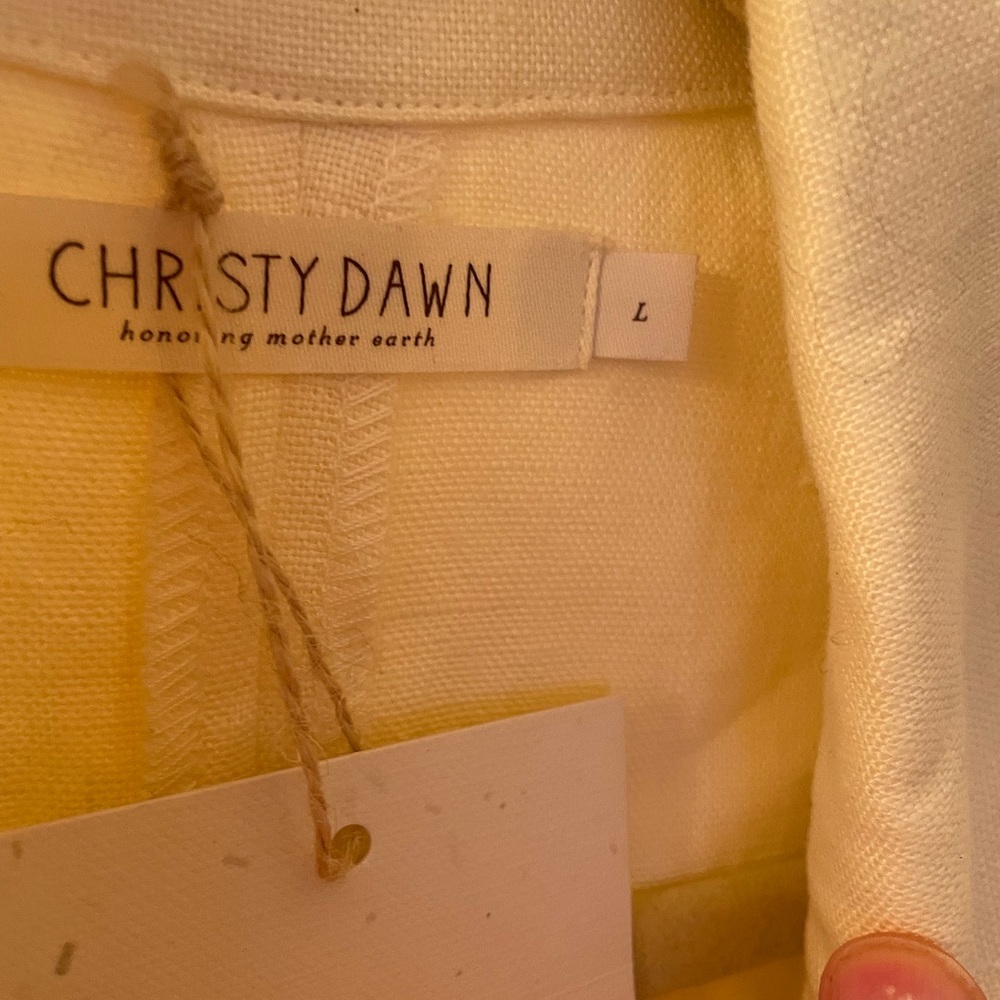 NWT CHRISTY DAWN The Marlow Trench Parchment L